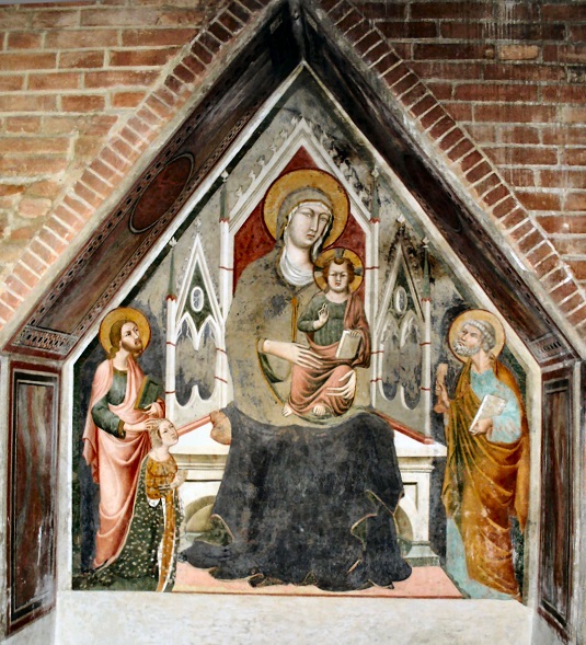 Donor Portrait ca. 1300 attributed to Memmo di Filippuccio  Chiesa di SS. Jacopo e Filippo